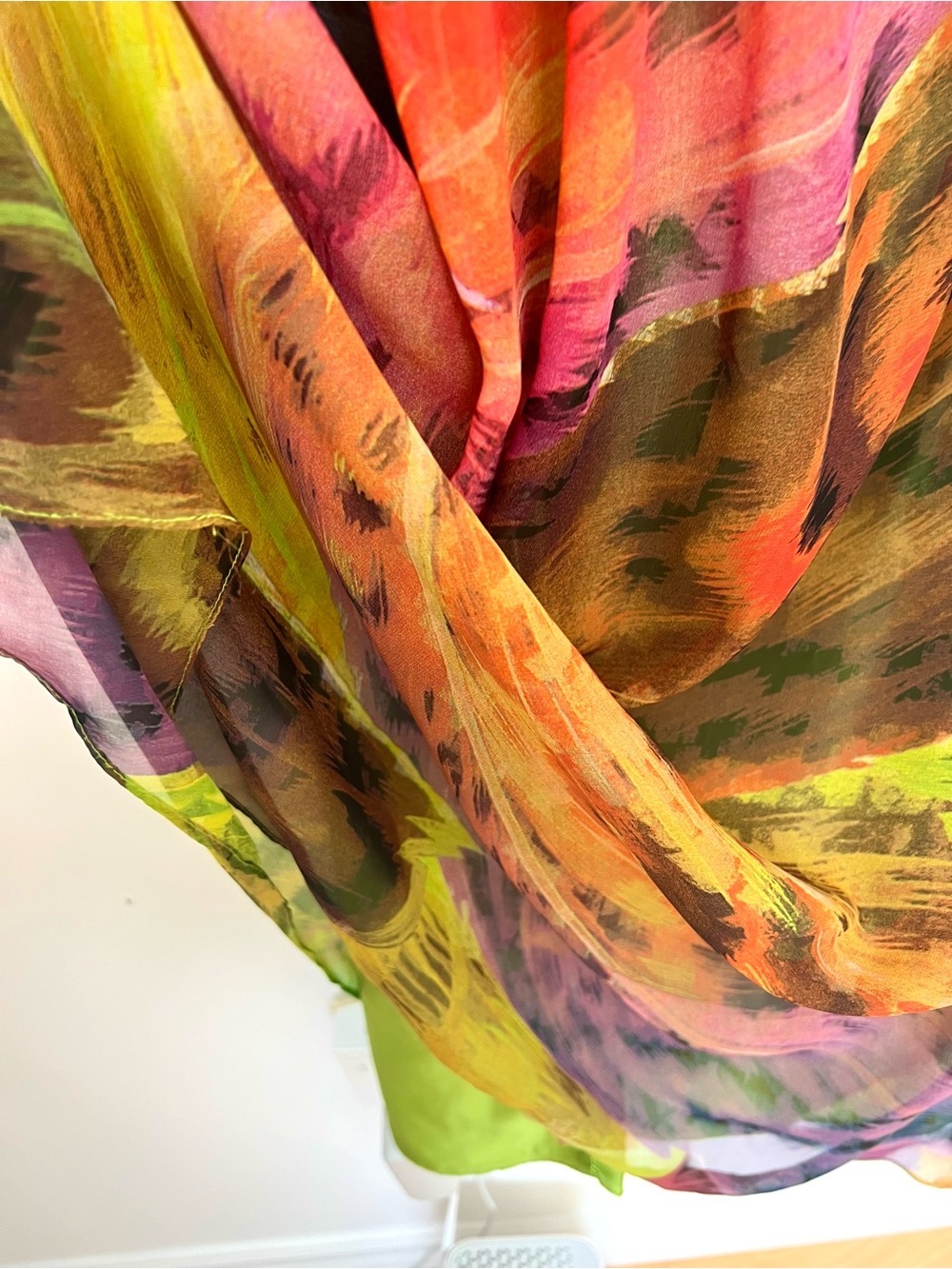 Empire waist Beaded Multicolor Tropical bling Maxi Dress 2 - Picture 4 of 12